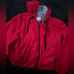 Red wind breaker